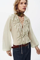 TULLE FLOWER NECK CORD