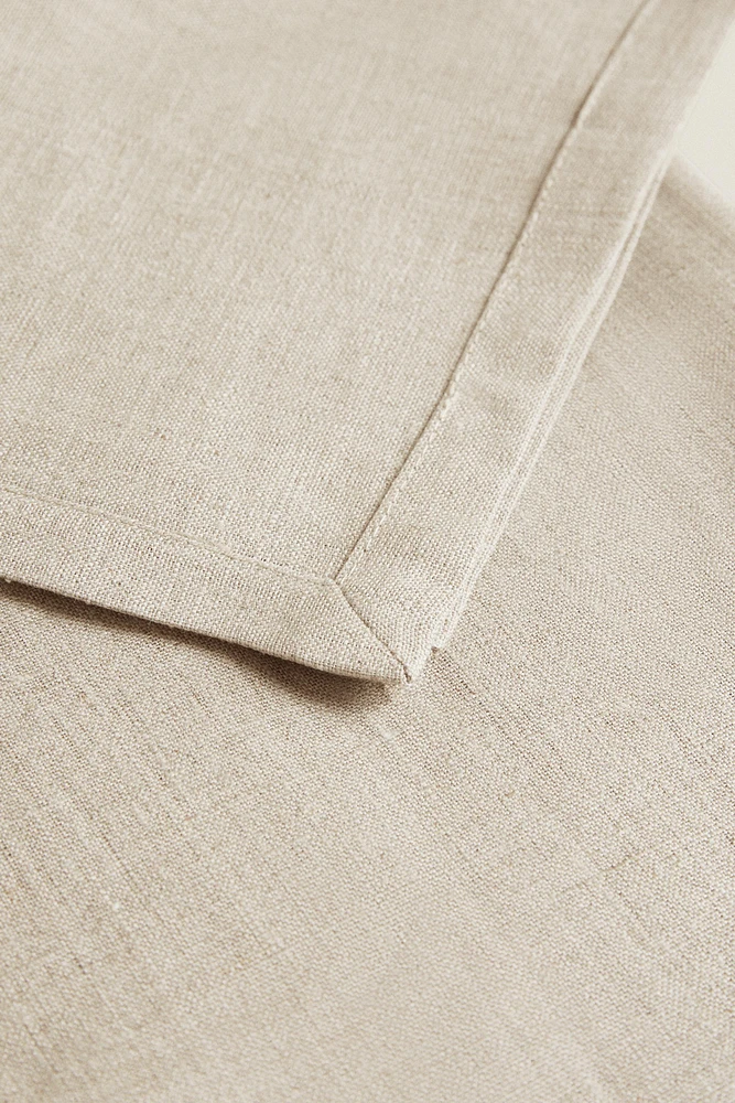LOT SERVIETTES LIN COULEUR UNIE (LOT DE 2)