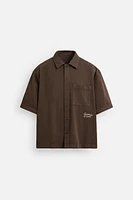 EMBROIDERED RELAXED FIT OVERSHIRT