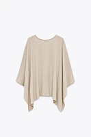 ASYMMETRIC RIBBED CAPE