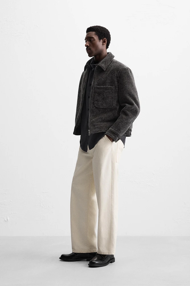 TEXTURED WRINKLED EFFECT JACKET