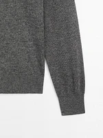 Mock neck knit sweater