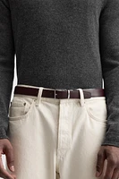 CEINTURE RÉVERSIBLE EN CUIR CONTRASTE