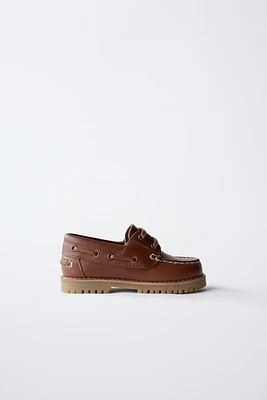 LEATHER DECK SHOES