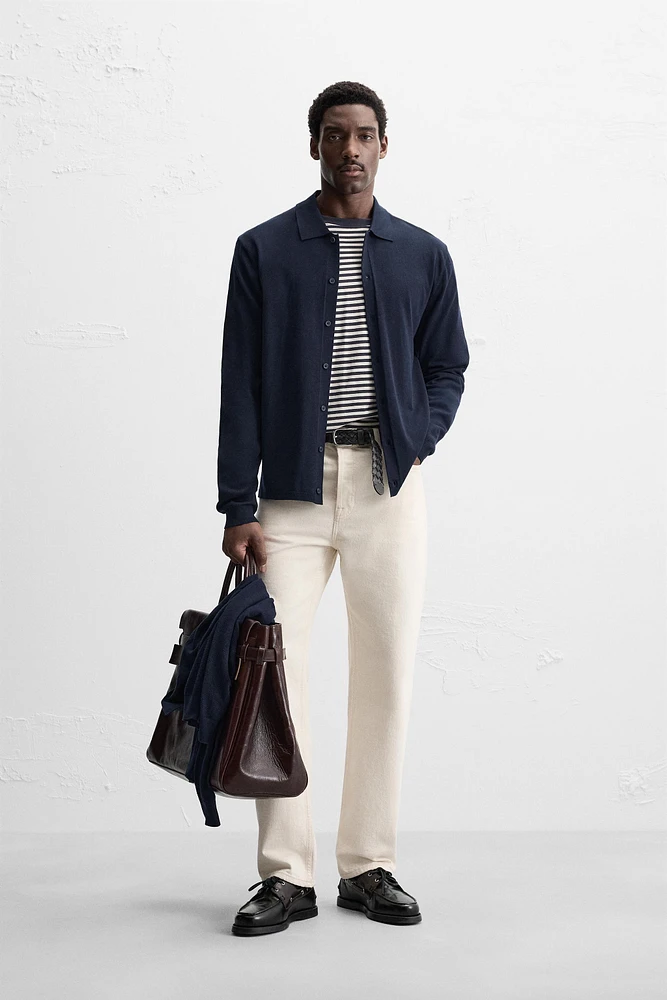 LYOCELL BLEND KNIT SHIRT