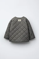 GINGHAM CHECK PADDED JACKET