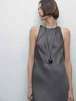 Halter midi dress with floral detail - Studio
