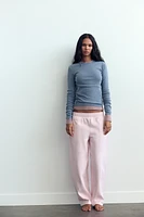 PANTALON EN MOLLETON CAROTTE