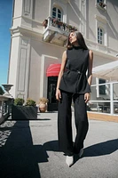 SOFT PIQUÉ MOCK NECK TOP