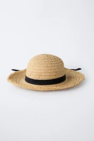 CHAPEAU CANOTIER EN RAPHIA EFFRANGÉ