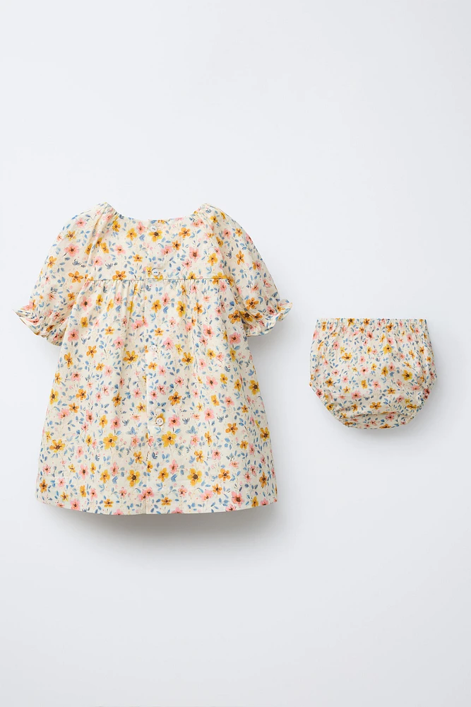 FLORAL DRESS AND BOTTOMS
