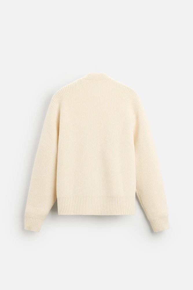 ZIPPERED KNIT JACKET