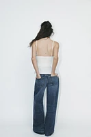 COMBINED POPLIN TOP