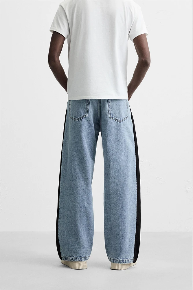 BAGGY FIT STRIPE JEANS