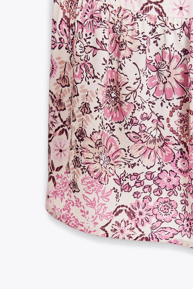 ROBE IMPRIMÉE À MANCHES BOUFFANTES