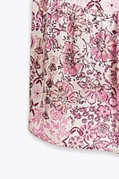 ROBE IMPRIMÉE À MANCHES BOUFFANTES