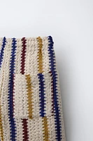 SHORT EN CROCHET À RAYURES