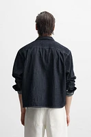 TOPSTITCHED DENIM SHIRT