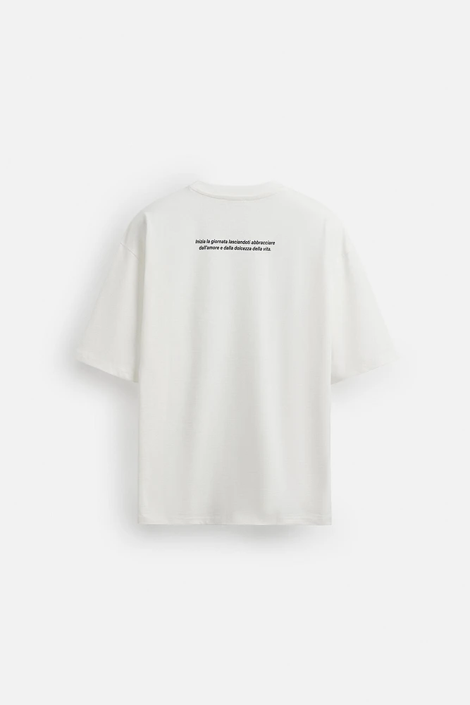 CONTRAST PRINT T-SHIRT