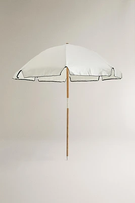 ASH WOOD CONTRAST BEACH UMBRELLA