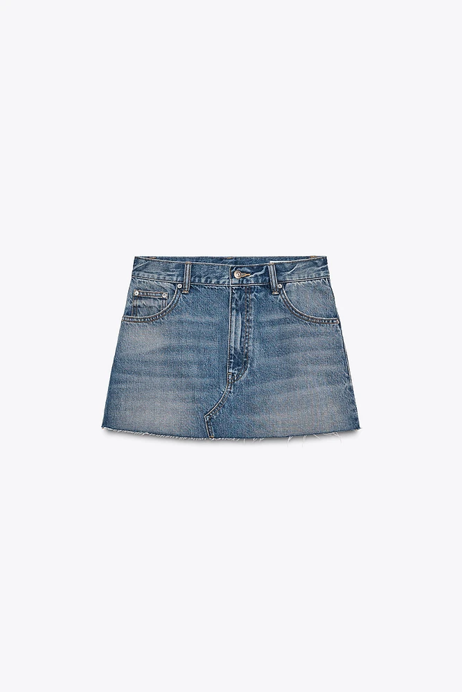 MINI JUPE EN JEAN TRF TAILLE BASSE