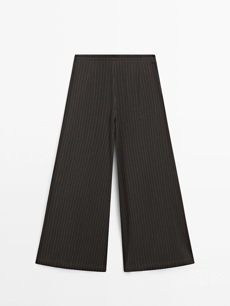 Pantalon wide leg triple pince
