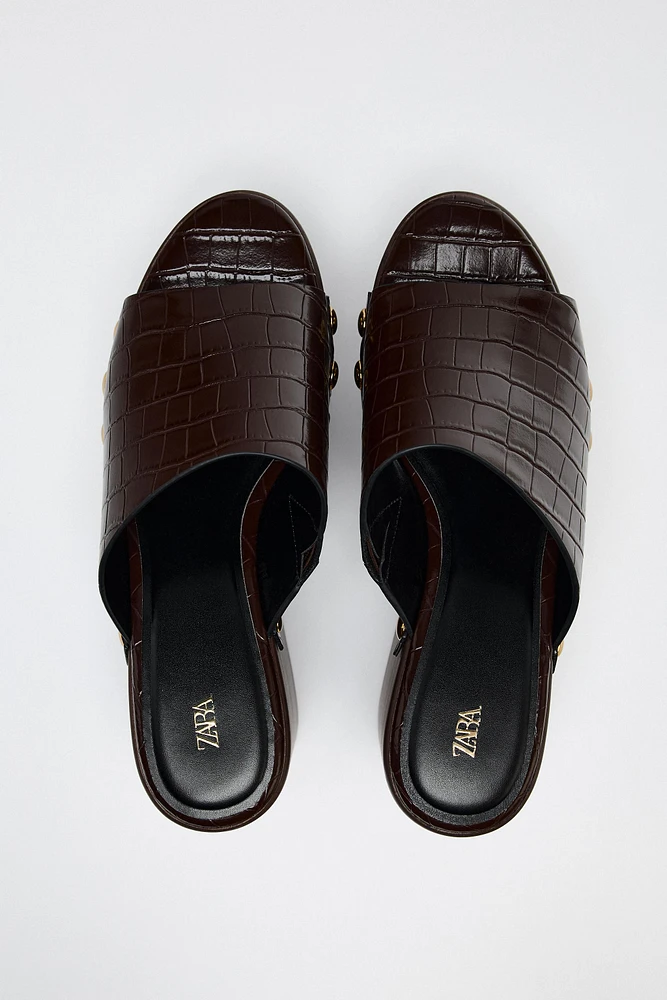 EMBOSSED PLATFORM WEDGES