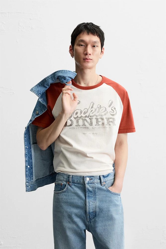 T-SHIRT IMPRIMÉ EFFET DÉLAVÉ