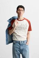 T-SHIRT IMPRIMÉ EFFET DÉLAVÉ