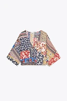 PATCHWORK PRINTED BLOUSE