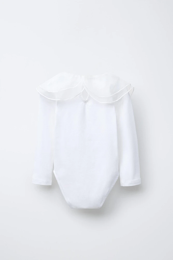 ORGANZA TRIM BODYSUIT
