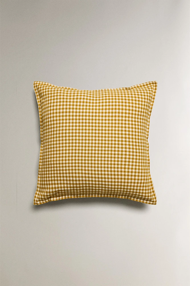 GINGHAM THROW PILLOW COVER