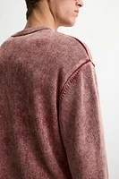 WASHED TEXTURED SWEATER