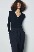 CONTRAST DRAWSTRING PANTS ZW COLLECTION
