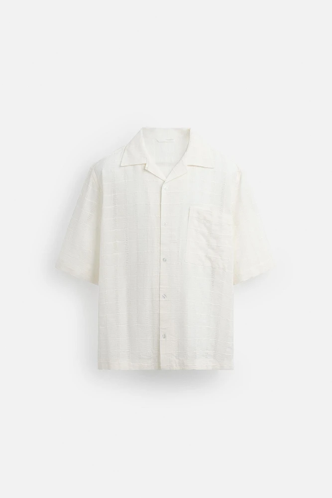 OPENWORK TEXTURED SHIRT