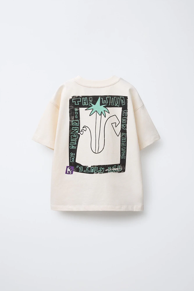 PALM TREE SURF PRINT T-SHIRT