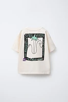PALM TREE SURF PRINT T-SHIRT