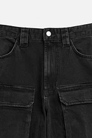POCKET DENIM CARGO PANTS