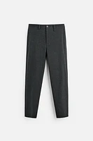 TEXTURED STRETCH PANTS