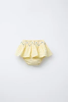 EMBROIDERED RUFFLE BOTTOMS