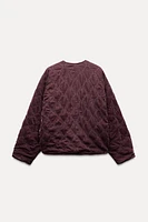KIMONO EN VELOURS MATELASSÉ SURPIQUÉ
