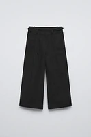 BELTED FLOWY PANTS