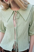 GINGHAM CROP SHIRT
