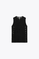 POINTELLE KNIT SIDE TOP
