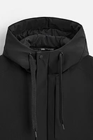 HOODED TECHNICAL JACKET