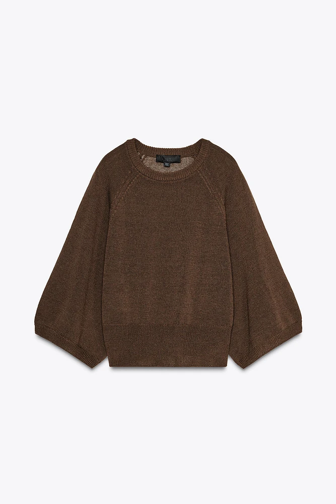 WIDE SLEEVE KNIT SWEATER