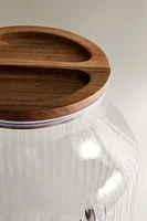 ACACIA WOOD DISPENSER WITH STAND