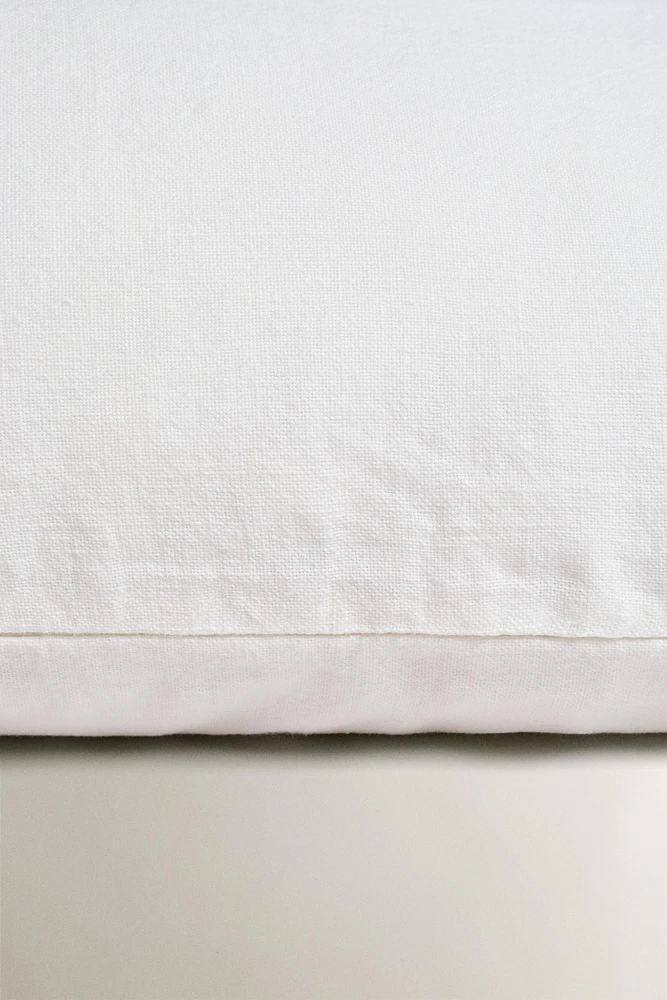 HOUSSE DE COUSSIN LIN EFFET DÉLAVÉ