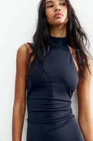 ROBE LONGUE HALTER PLISSÉE