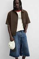 EMBROIDERED RELAXED FIT OVERSHIRT